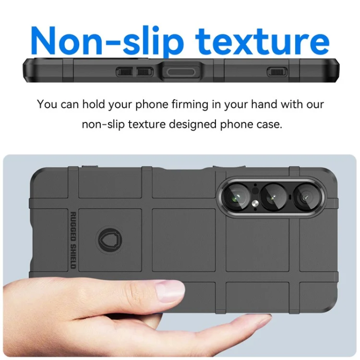 A-One Brand - Sony Xperia 1 VII Mobilskal Grid Scratch-Proof - Svart