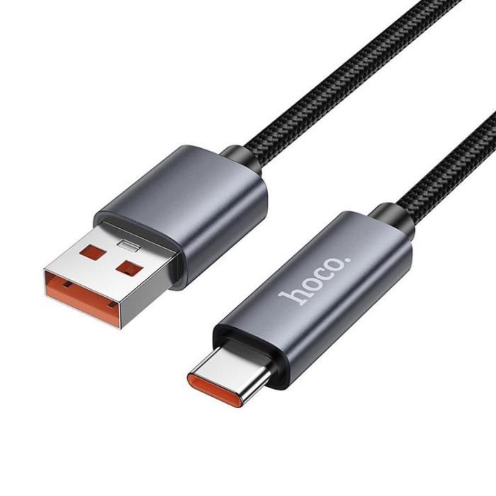 Hoco - HOCO USB-A till USB-C Kabel 5A 1m med Display X112 - Svart
