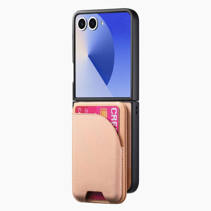 A-One Brand - Galaxy Z Flip 7 Mobilskal Magsafe Korthållare Kickstand - Rosa