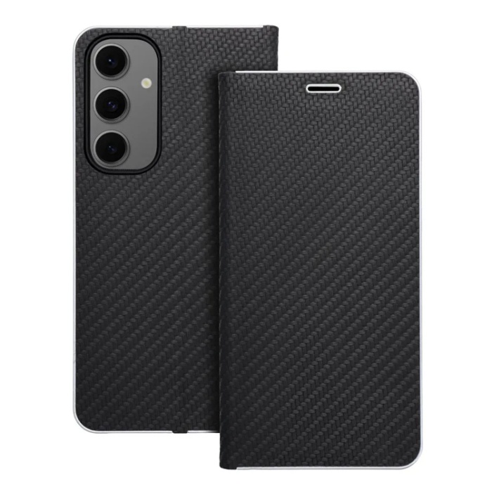OEM - Galaxy S24 FE Plånboksfodral Luna Carbon - Svart