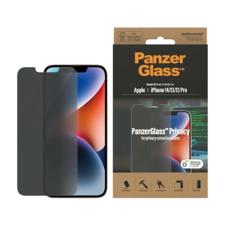 PanzerGlass iPhone 14/13 Pro/13 Härdat Glas Skärmskydd Privacy | 5468 | AlltMobil