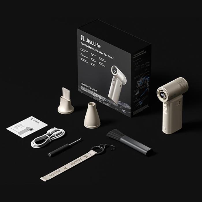 Jisulife - Jisulife 5-in-1 Bärbar USB Mini Handfläkt 9000 mAh Fan Ultra2 - Brun