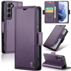 Caseme - CASEME Pl&aring;nboksfodral Konstl&auml;der f&ouml;r Samsung Galaxy S21+ 5G - Lila