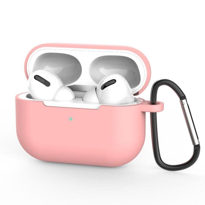 OEM - Silicone Soft Nyckelring Skal AirPods Pro - Rosa