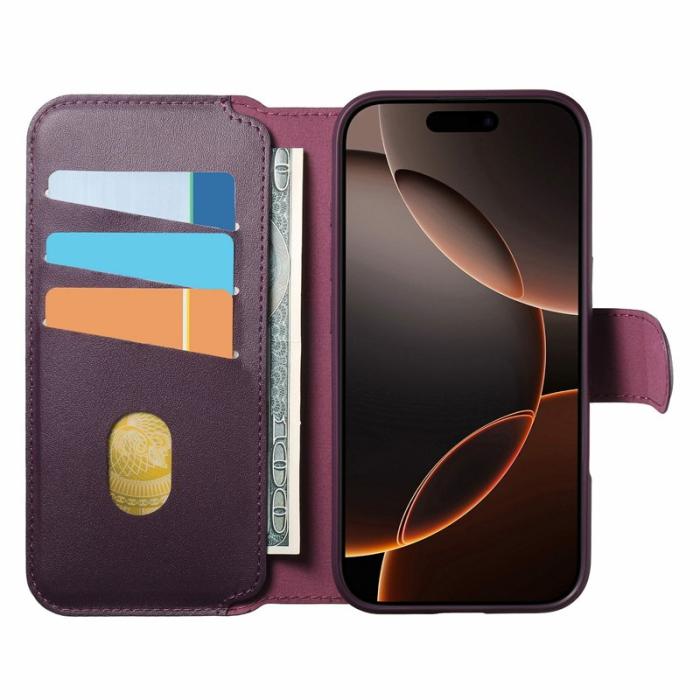 CASENEO - CASENEO iPhone Air Plånboksfodral RFID Blocking Konstläder - Lila