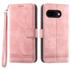 DIERFENG - DIERFENG DF-03 Pl&aring;nboksfodral f&ouml;r Google Pixel 9a Konstl&auml;der - Rosa