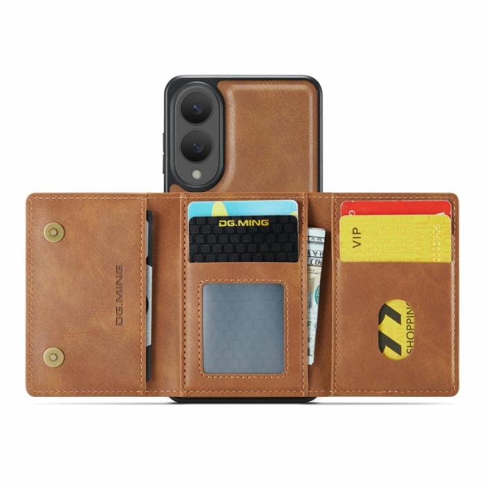 DG.MING - DG.MING M5 Series Mobilskal till Samsung Galaxy S25 Edge Konstläder Brun