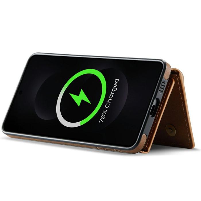 DG.MING - DG.MING M5 Series Mobilskal till Samsung Galaxy S25 Edge Konstläder Brun