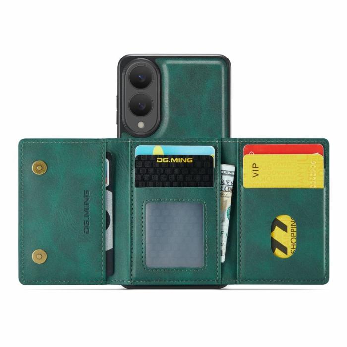 DG.MING - DG.MING M5 Series Mobilskal till Samsung Galaxy S25 Edge Konstläder Grön