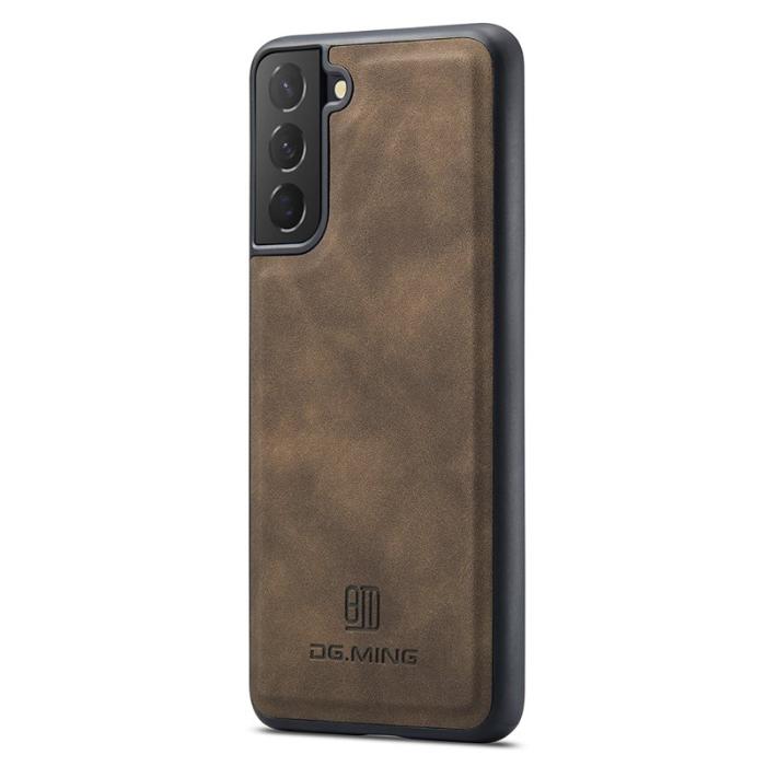 DG.MING - DG.MING Mobilskal till Samsung Galaxy S23 Anti-Drop PC+TPU PU - Brun