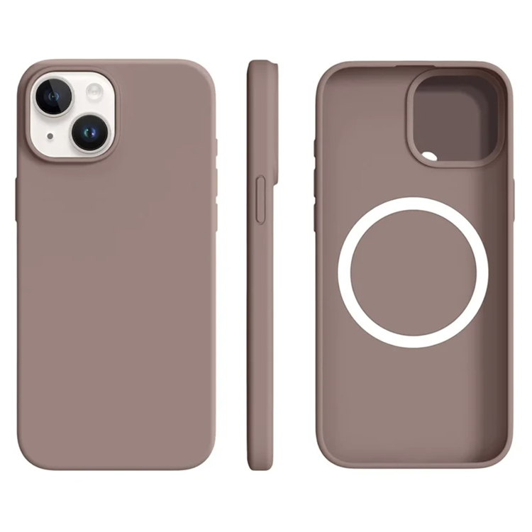iPhone 14/13 Mobilskal MagSafe Ultra Thin Silicone (Chestnut Brun) | 2353 | AlltMobil