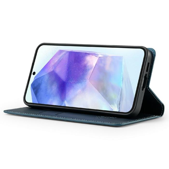 LC.imeeke - LC.IMEEKE L1 Series Samsung Galaxy A56 5G Plånboksfodral Konstläder - Blå