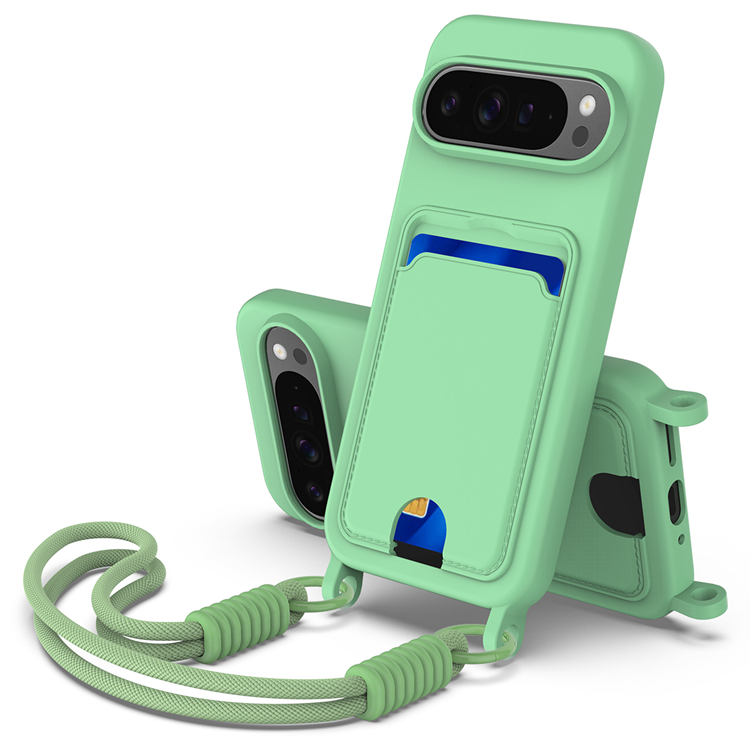 Google Pixel 10 Pro Mobilskal Korthållare Silikon - Grön | 2353 | AlltMobil