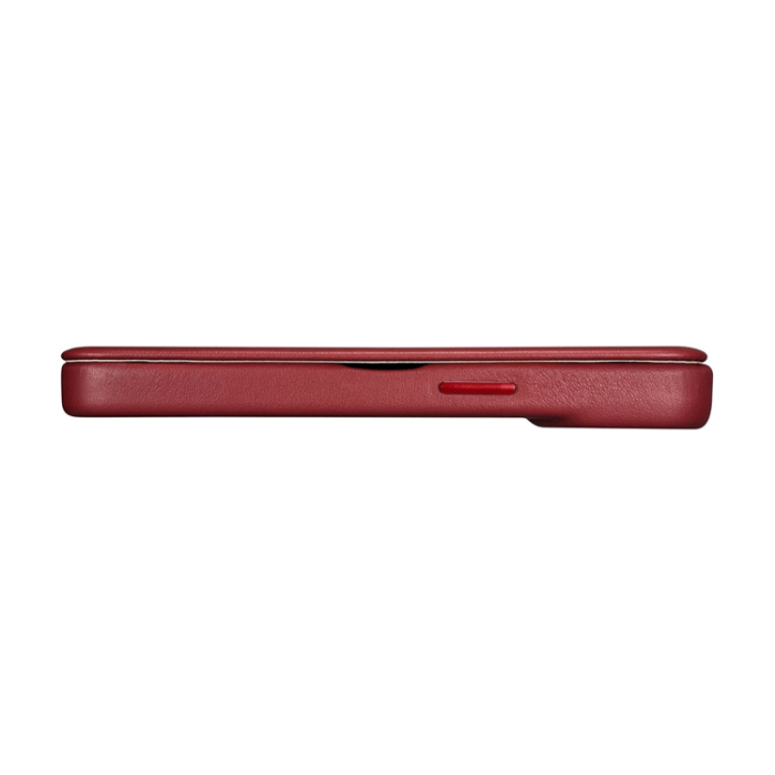 ICARER - iCarer iPhone 14 Pro Plånboksfodral Magsafe CE Läder - Röd