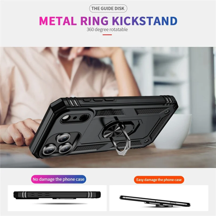 A-One Brand - iPhone 17 Pro Max Mobilskal med Kickstand - Svart
