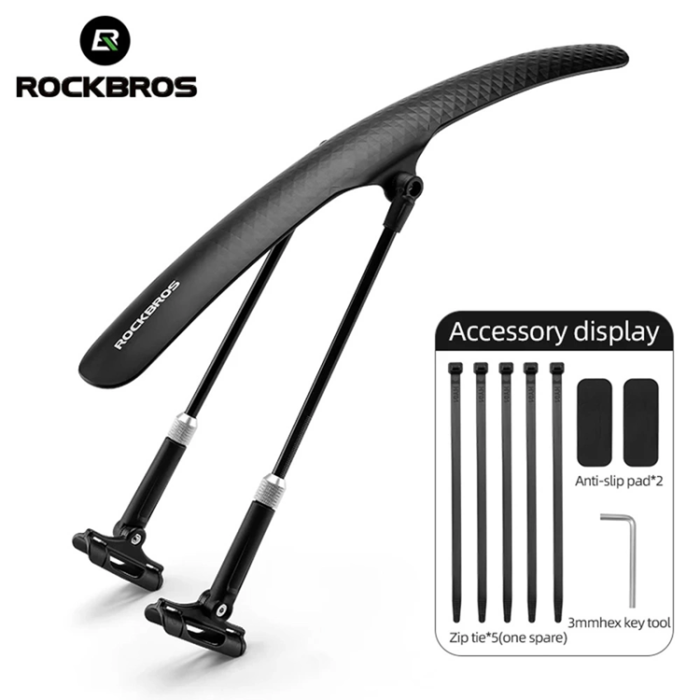 Rockbros - Rockbros Cykelskärm, universal, justerbar - Svart