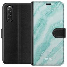 iSecrets - Pl&aring;nboksfodral till Sony Xperia 10 V med Mint Marble