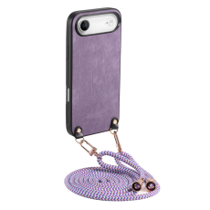 A-One Brand - iPhone Air Mobilskal med Justerbar Rem Retro Läder - Lila