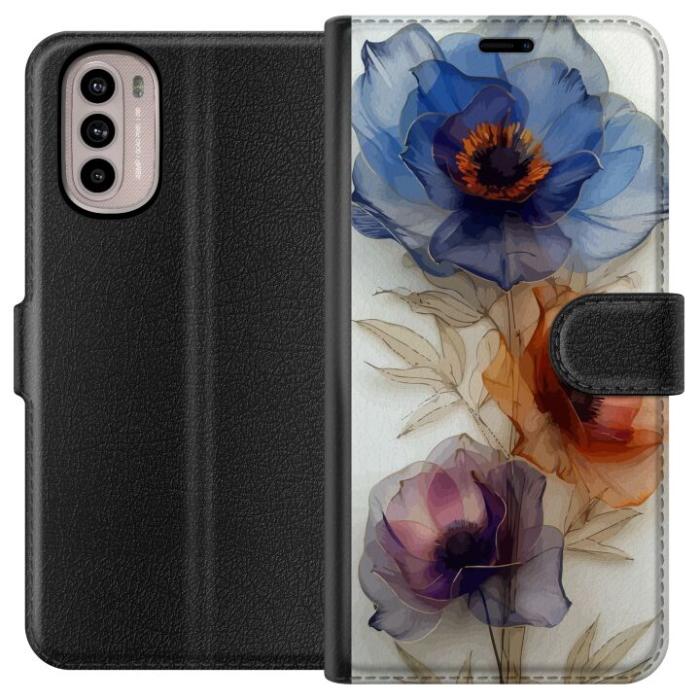 iSecrets - Plånboksfodral till Motorola Moto G31 med Silkesblommor