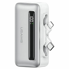 USAMS - USAMS Powerbank 4500mAh 20W USB-C/Lightning - Silver
