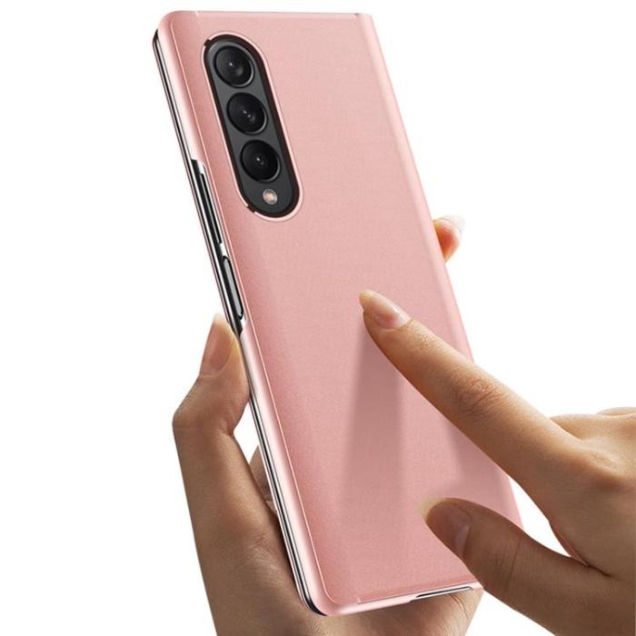 A-One Brand - Galaxy Z Fold 4 Fodral Mirror Folio Flip - Svart