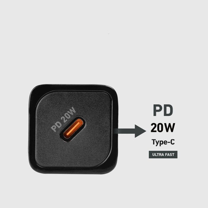SBS - SBS Snabbladdare 20W GaN USB-C med Power Delivery - Svart
