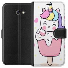 iSecrets - Plånboksfodral till Samsung Galaxy A3 (2017) med Glad enhörning
