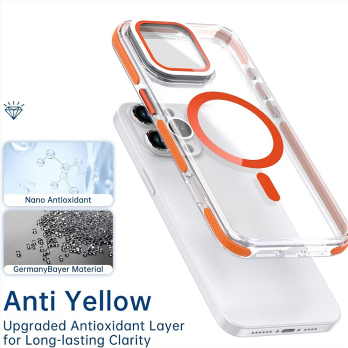A-One Brand - iPhone 16 Pro Max Mobilskal MagSafe Acrylic Kickstand - Orange