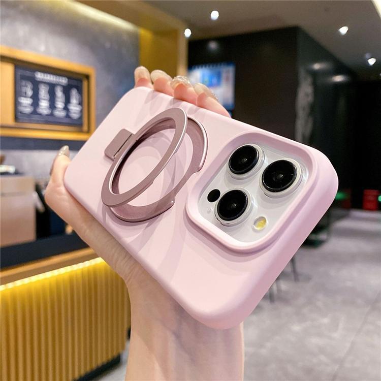 Mobilskal för iPhone 15 Pro Max MagSafe Liquid Silikon Kickstand - Rosa | 2353 | AlltMobil