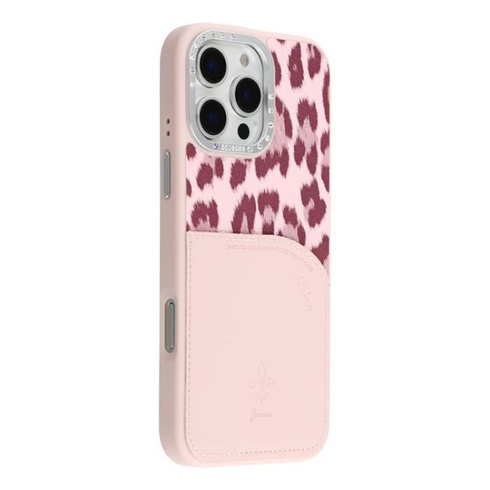 JAUCASE - JAUCASE iPhone 16 Pro Max Mobilskal MagSafe korthållare - Rosa