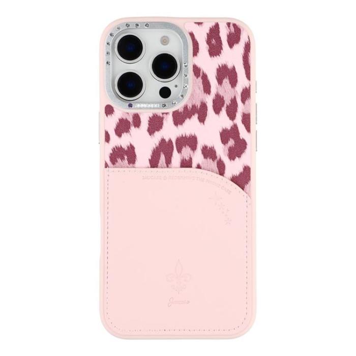 JAUCASE - JAUCASE iPhone 16 Pro Max Mobilskal MagSafe korthållare - Rosa
