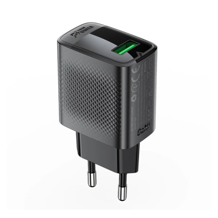 Acefast - Acefast Väggladdare 18W A90 GaN USB-A QC - Svart