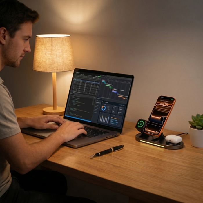 Tech-Protect - Tech-Protect Qi2.2 MagSafe Trådlös Laddare För iPhone/Apple Watch/AirPods