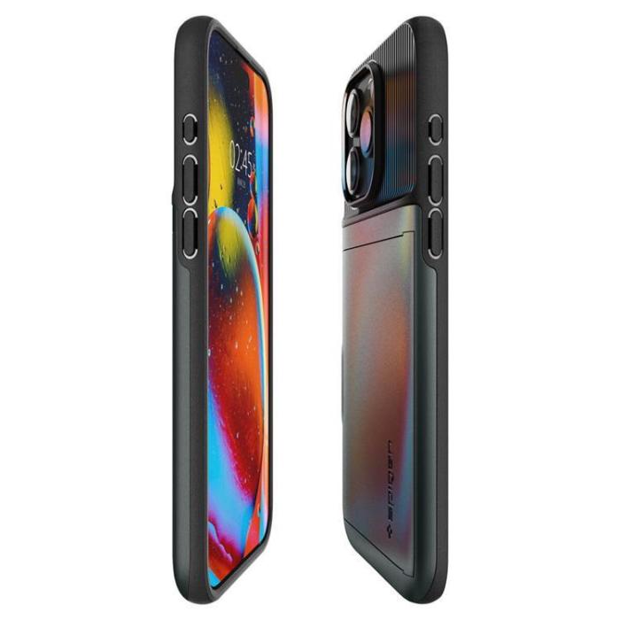Spigen - Spigen iPhone 15 Pro Max Mobilskal Slim Armor CS - Grön