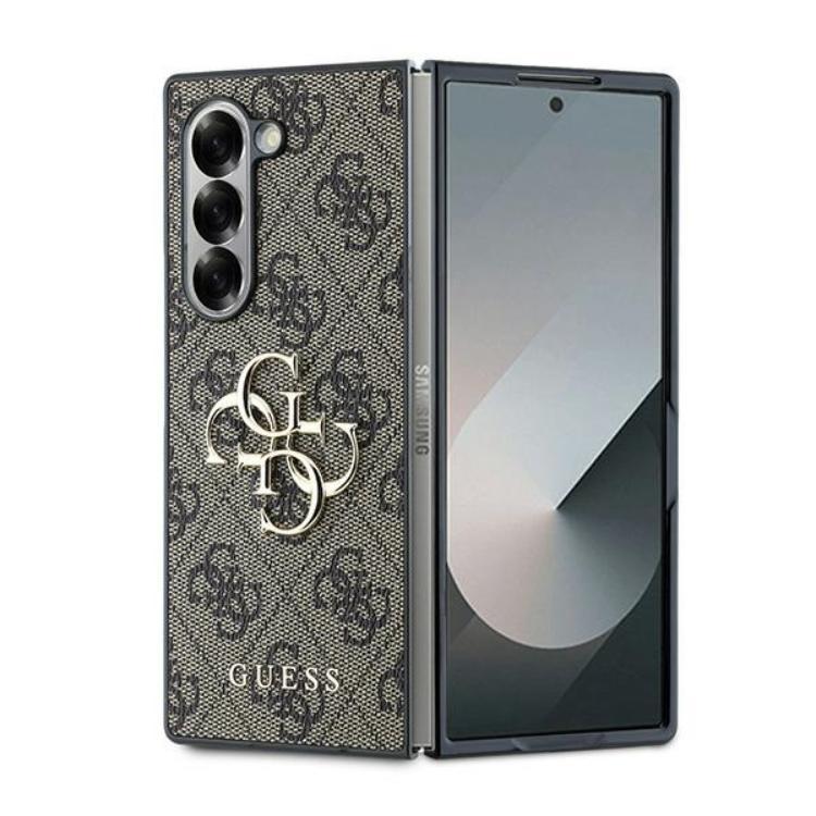 Guess Galaxy Z Fold 6 Mobilskal Läder 4G Metal Logo - Brun | 2353 | AlltMobil