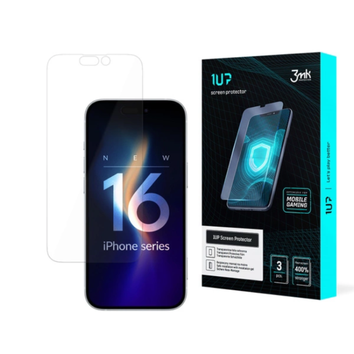 3MK - 3MK iPhone 16 Plus Plastfilm Skärmskydd Foil 1UP - Transparent