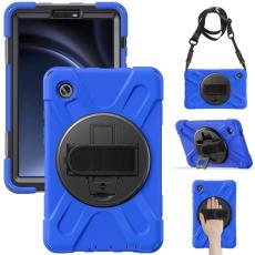 A-One Brand - Galaxy Tab A9 Skal Kickstand Handrem Med Axelrem - Blå