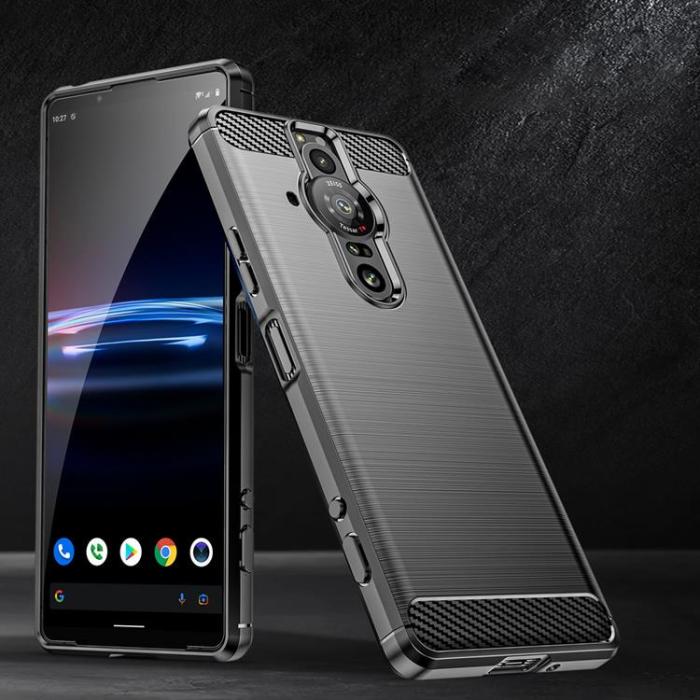 UTGATT1 - Carbon Sony Xperia Pro-I Skal Flexible - Svart