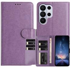 OEM - Samsung Galaxy S26 Ultra Pl&aring;nboksfodral Konstl&auml;der Folio Flip - Lila
