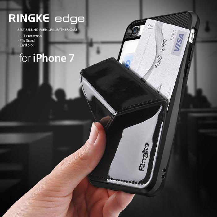 Rearth - Ringke Skal Med Korthållare och stativ till iPhone 7/8/SE 2020 - Vit
