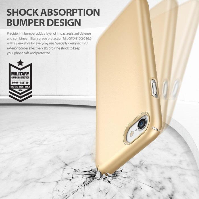 UTGATT5 - Ringke Slim Skal till Apple iPhone 8/7 - Gold