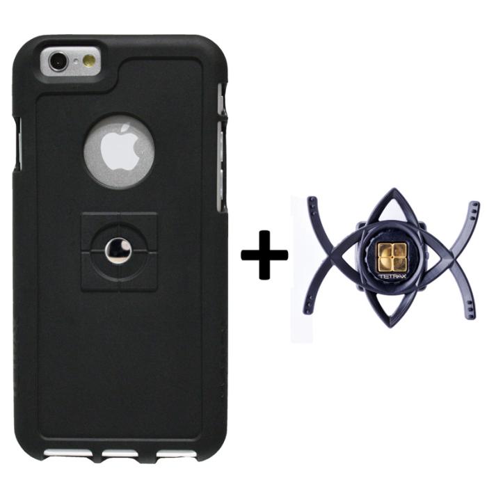 UTGATT5 - Tetrax XCASE Bundle Bilhållare till iPhone 6/6S - Svart