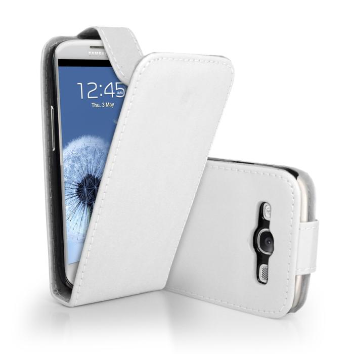 OEM - Flip mobilväska till Samsung Galaxy S3 I9300 (Vit) + Skärmskydd