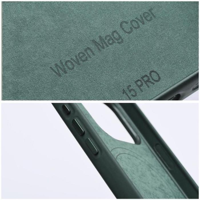OEM - iPhone 12 Pro Max Mobilskal Magsafe Woven - Grön