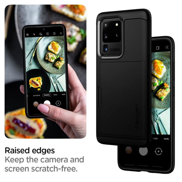 UTGATT5 - SPIGEN Slim Armor CS Skal till Samsung Galaxy S20 Ultra - Svart