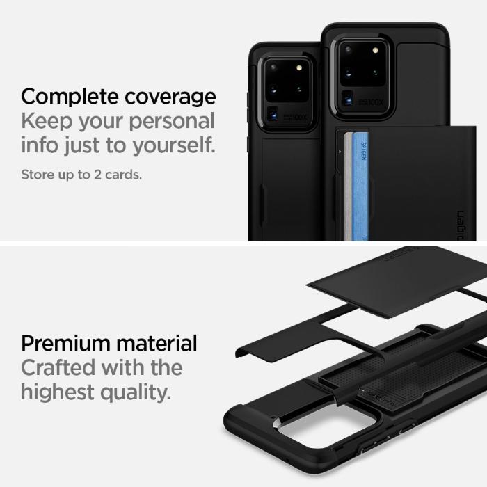 UTGATT5 - SPIGEN Slim Armor CS Skal till Samsung Galaxy S20 Ultra - Svart