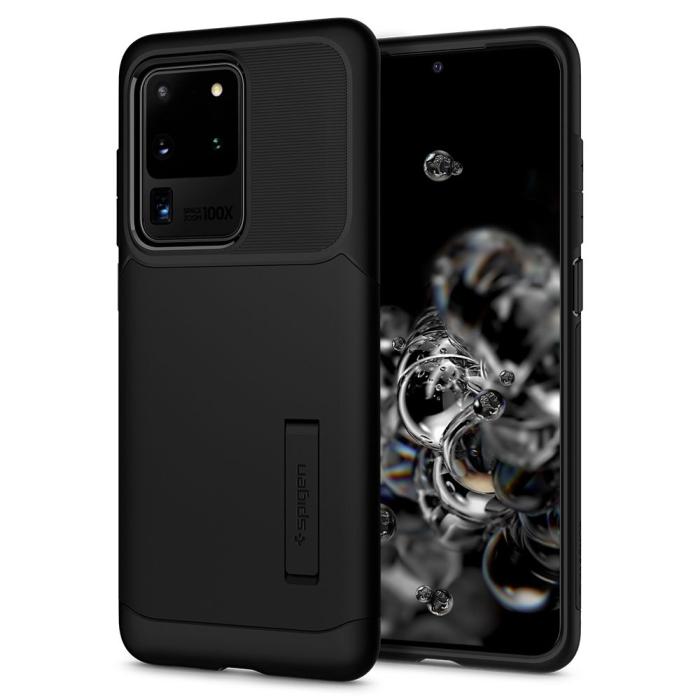 UTGATT1 - Spigen Slim Armor Skal till Samsung Galaxy S20 Ultra - Svart
