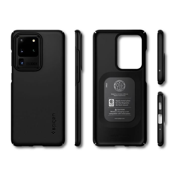 UTGATT1 - SPIGEN Thin Fit Skal till Samsung Galaxy S20 Ultra - Svart
