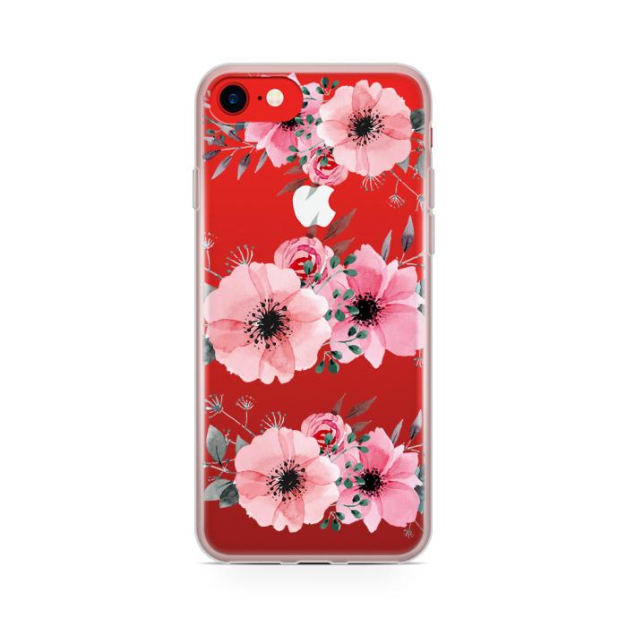 UTGATT5 - Skal till Apple iPhone 7 Plus - Rosa blommor