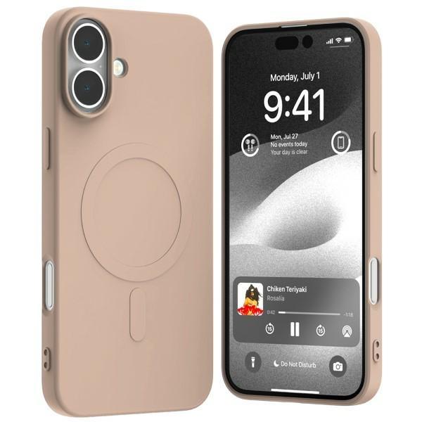 Mercury iPhone 16 Plus Mobilskal MagSafe Semi-Silikon - Rosa Sand | 2353 | AlltMobil